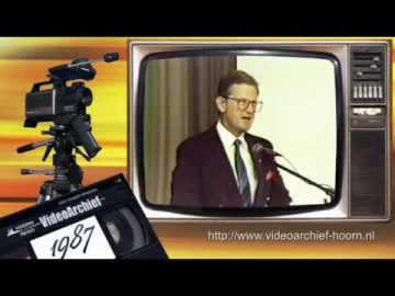 1987 Hoorn: MTS/MEAO – Themadag Alcohol en Verkeer, bezocht door Mr. Pieter van Vollenhoven